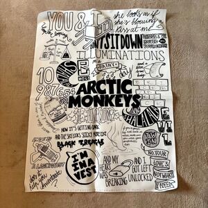 Arctic Monkeys Lyric Art Poster Black White Illustration 22x16 Indie Wall Decor